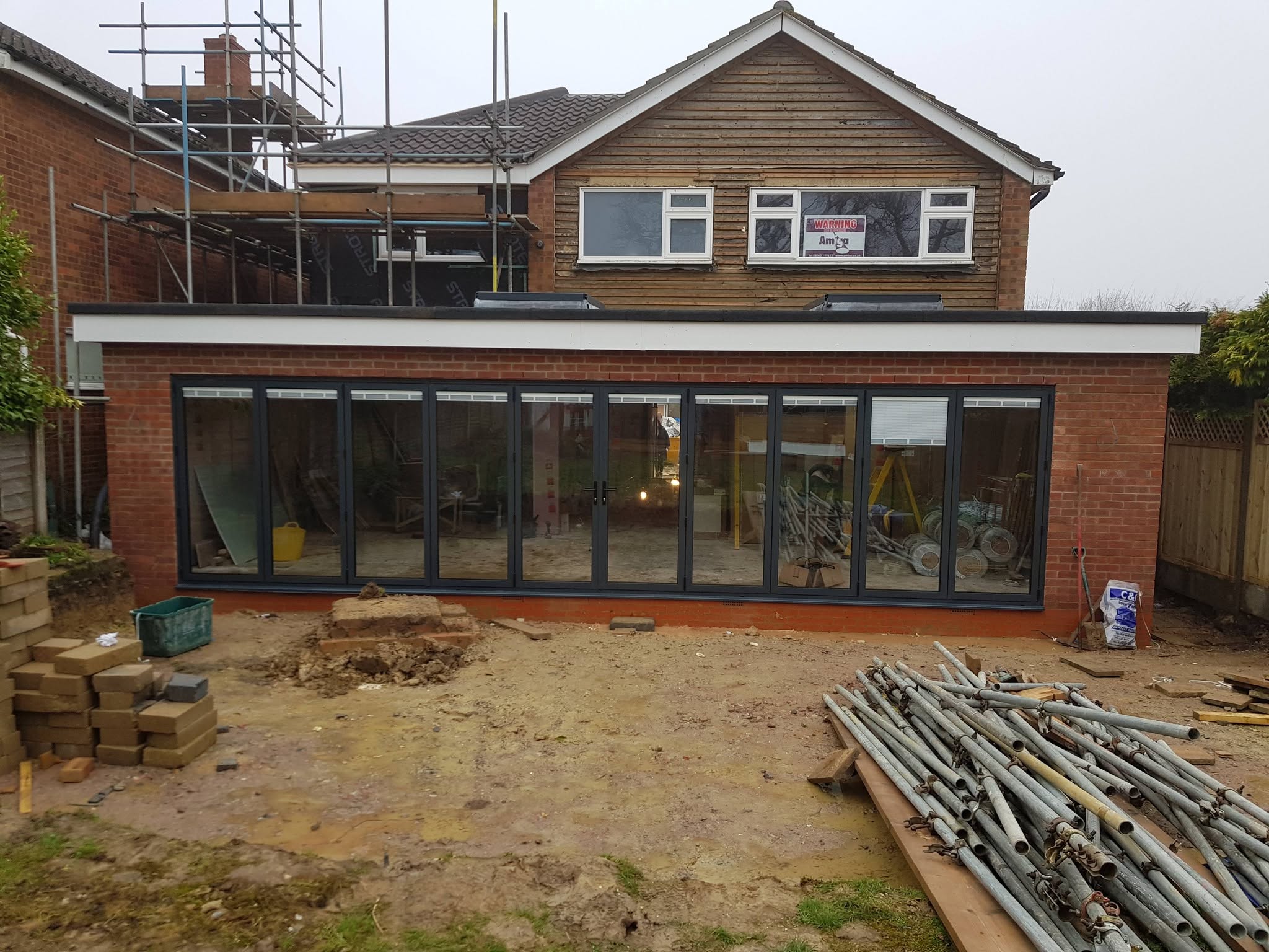 Anthracite bi-fold doors